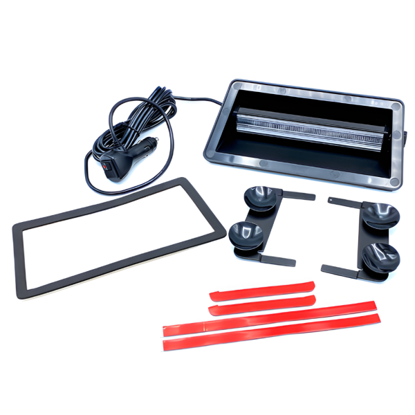 Žlté výstražné LED svetlo na čelné sklo, 24 LED, 19 režimov