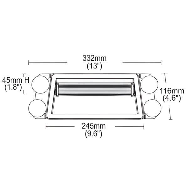 Žlté výstražné LED svetlo na čelné sklo, 24 LED, 19 režimov