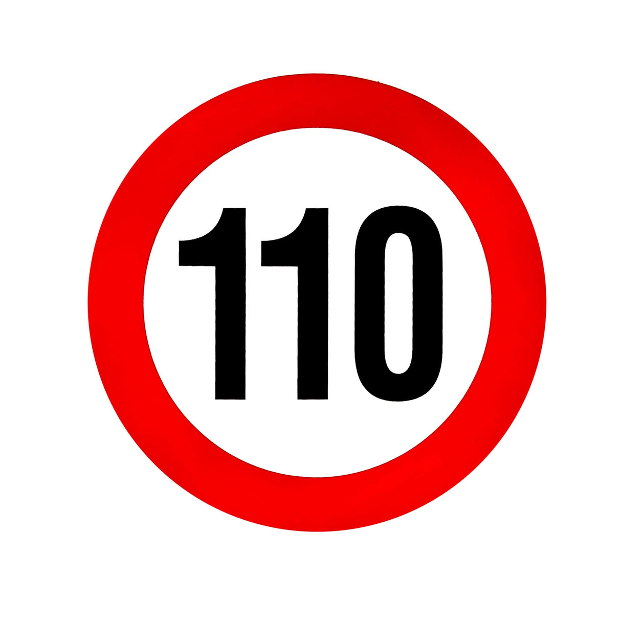 Reflective Speed Limit Sticker – 13 cm & 19 cm