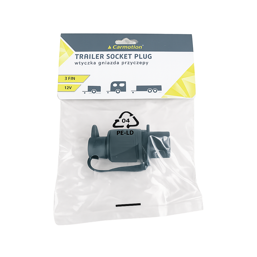 Trailer plug 3-pin 12V retail packaging