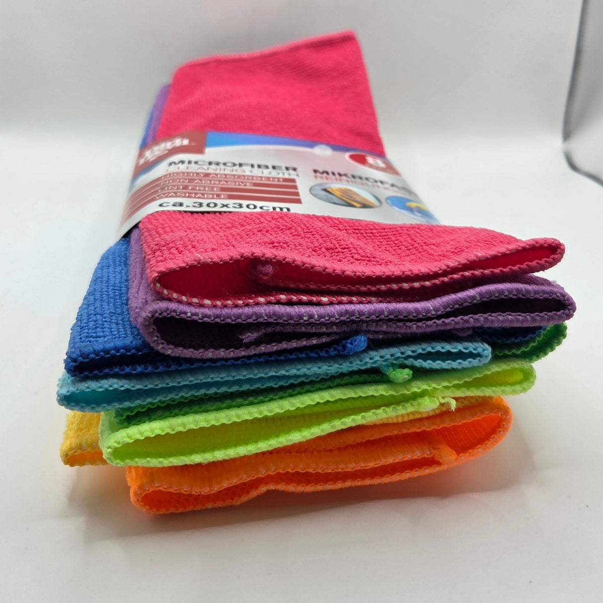 Mikrofasertücher, bunt, 8er-Set – 30 x 30 cm