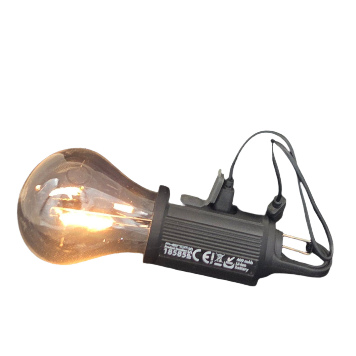 Lampada Solare da Esterno a Forma di Lampadina con Ricarica USB-C