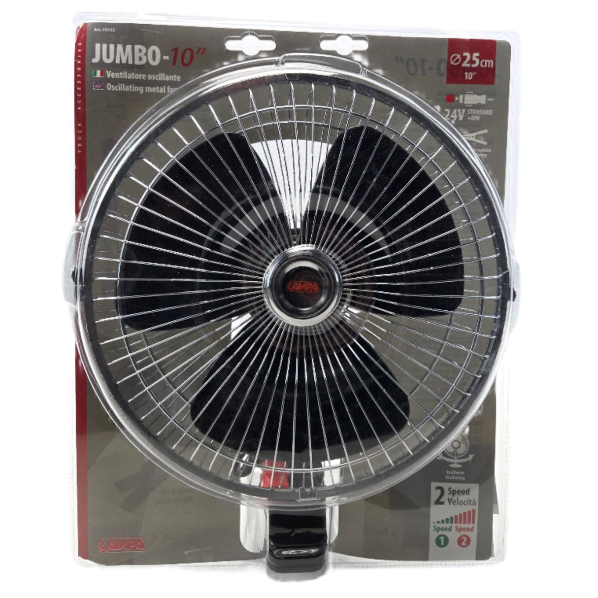 Ventilador para vehículo con pinza 24V Lampa