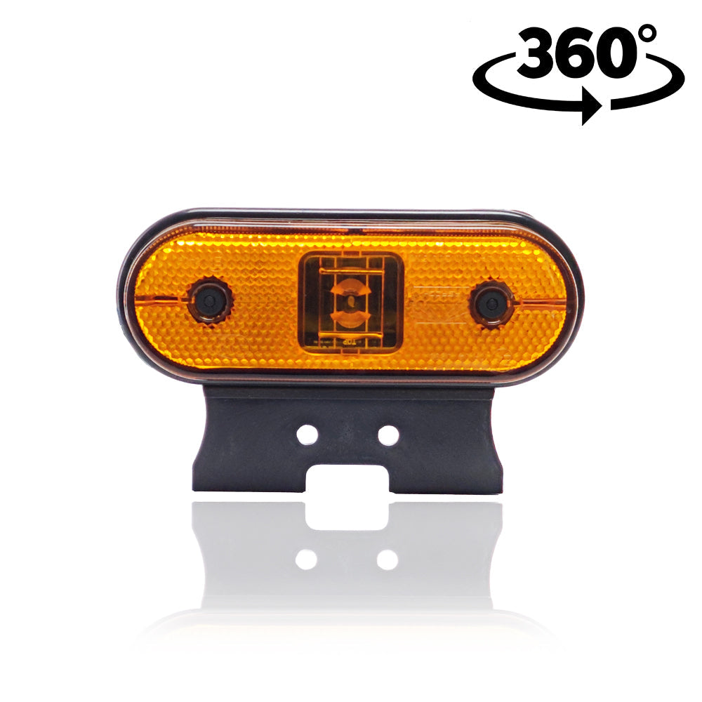 Aspöck LED Unipoint Position Lamp Amber with Holder and 0.5m Cable