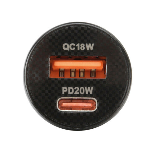 Carregador Automóvel Duplo USB (USB-A + USB-C) 20W