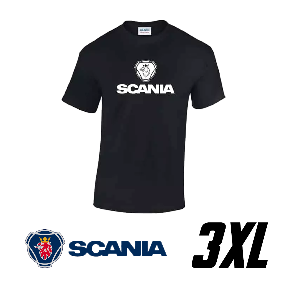 T-shirt Scania 100% coton – Noir, du M au 4XL