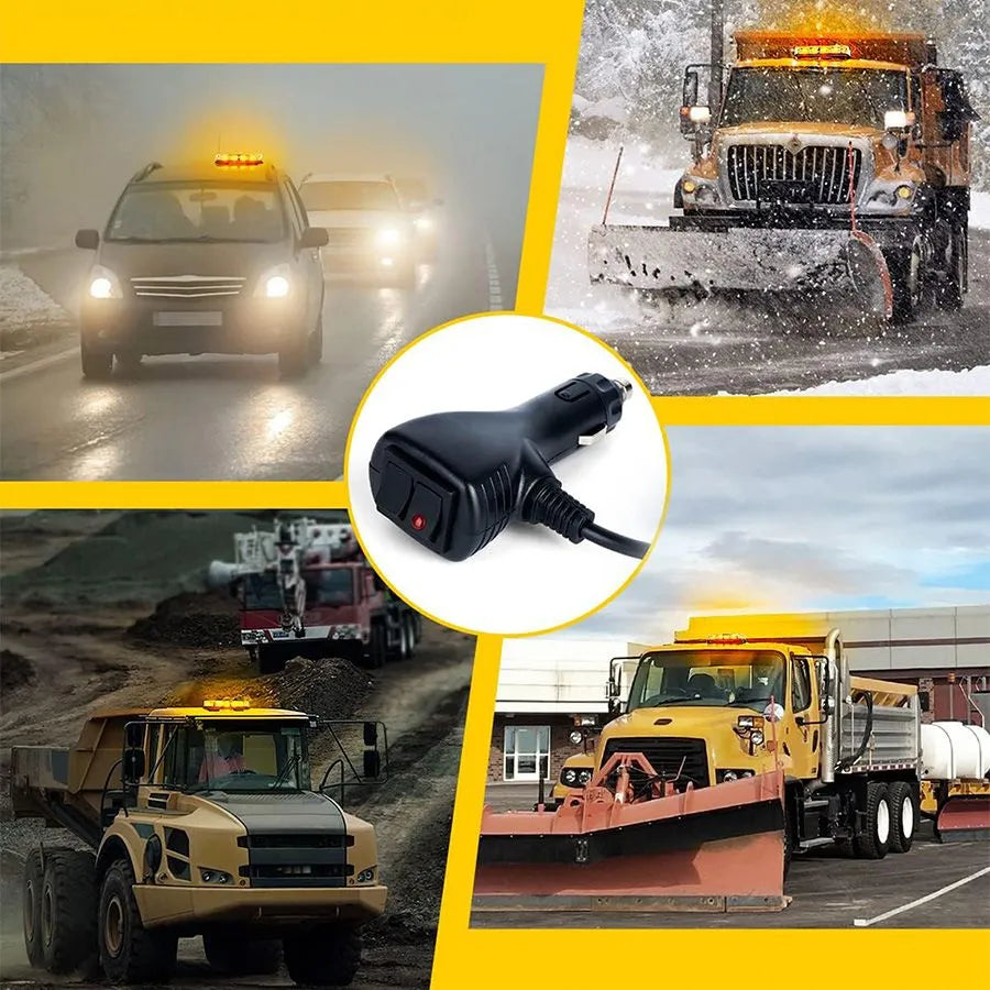 LED Lichtbalken Gelb – Schraub- und Magnetbefestigung