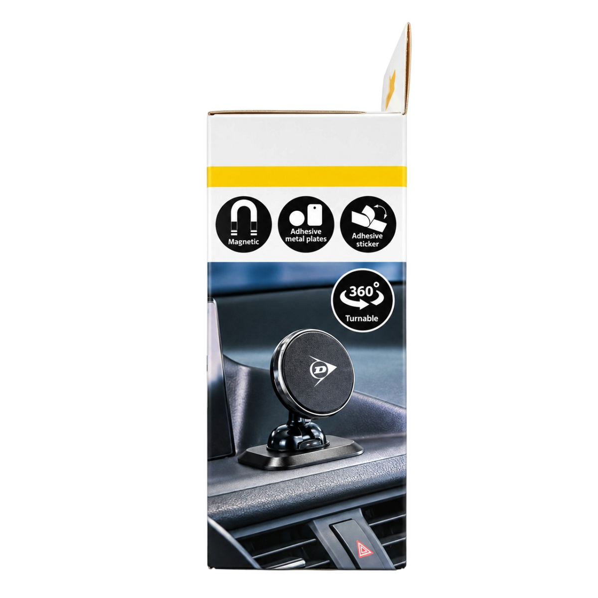 Car Phone Holder Magnetic Dashboard Mount with 360° Rotation for Hands-Free Navigation
