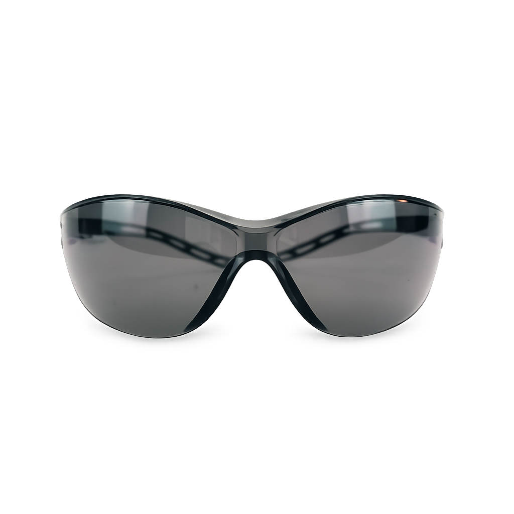 Safety glasses for work with Dark Tinted Lens, UV Protection and Anti-Fog Coating