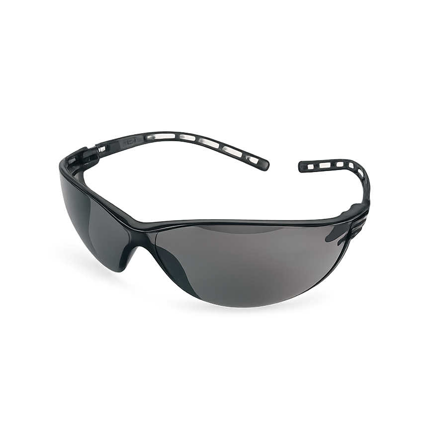 Safety glasses for work with Dark Tinted Lens, UV Protection and Anti-Fog Coating