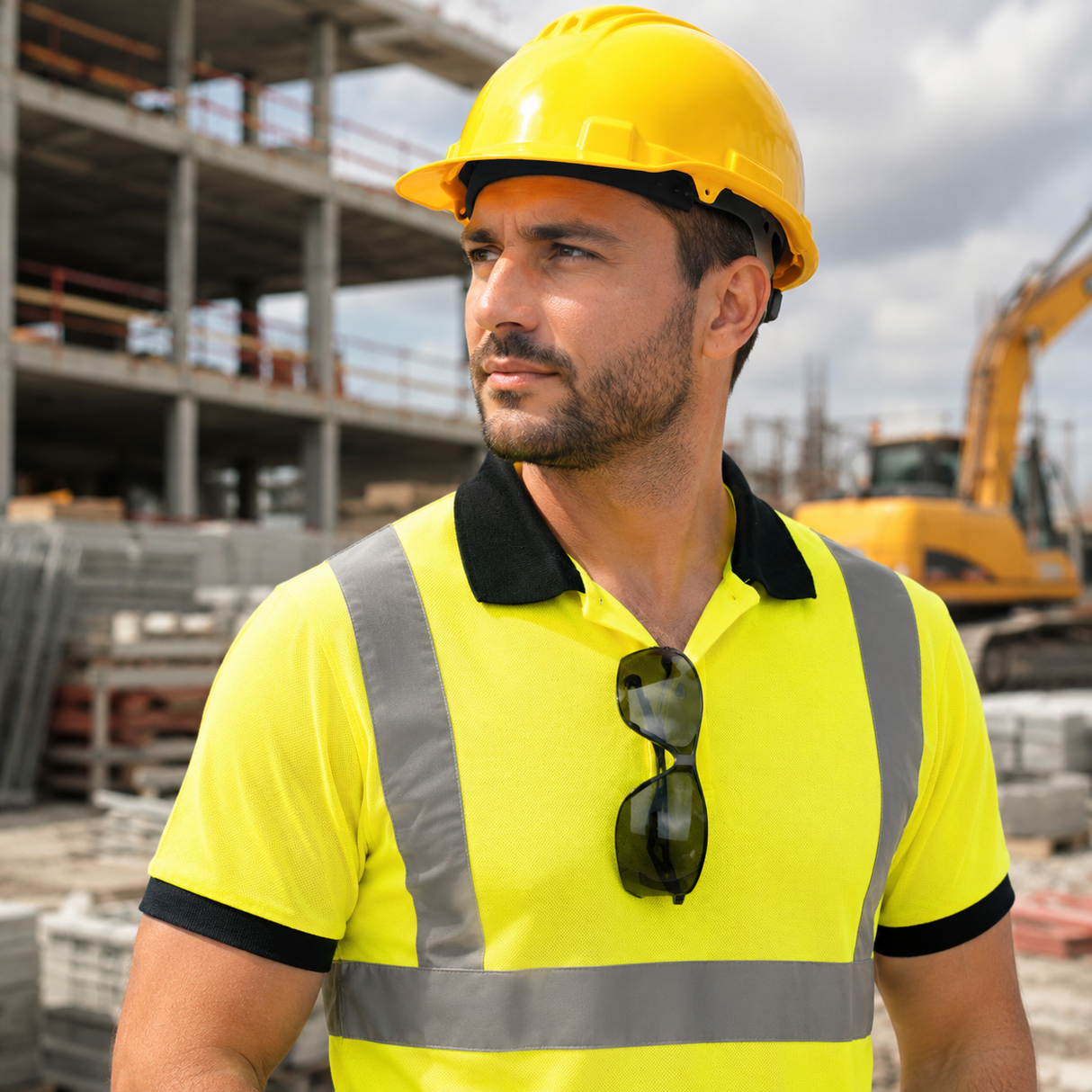 Safety glasses for work with Dark Tinted Lens, UV Protection and Anti-Fog Coating