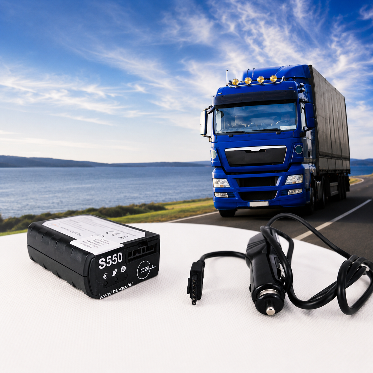 Electronic Toll Device for Trucks OBU S550 Plug & Play GPS HU-GO
