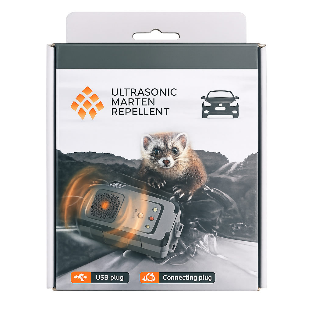 Ultrasonic pest repellent rodent control in car