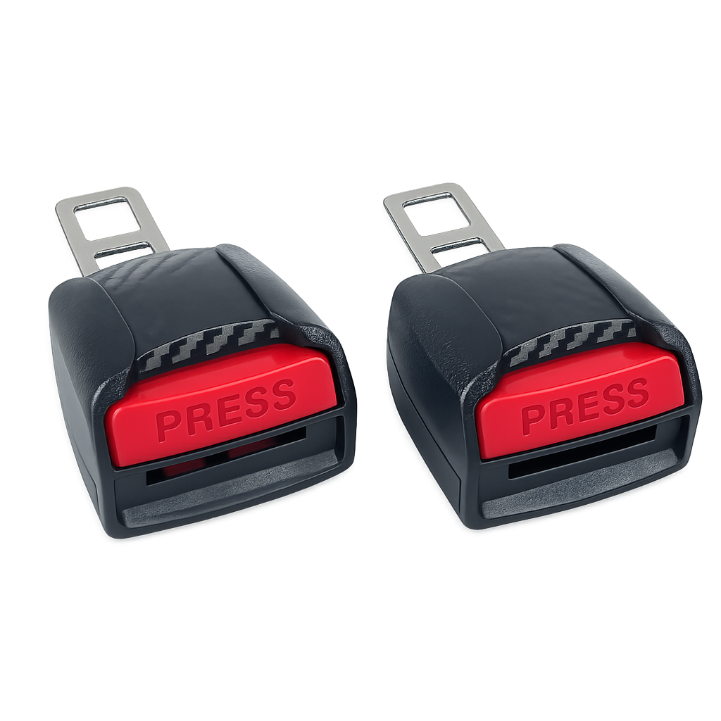 Universeller Sicherheitsgurt-Adapter, 2er-Set mit Carbon-Optik