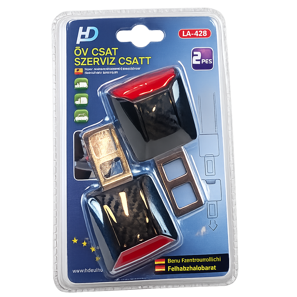 Universeller Sicherheitsgurt-Adapter, 2er-Set mit Carbon-Optik