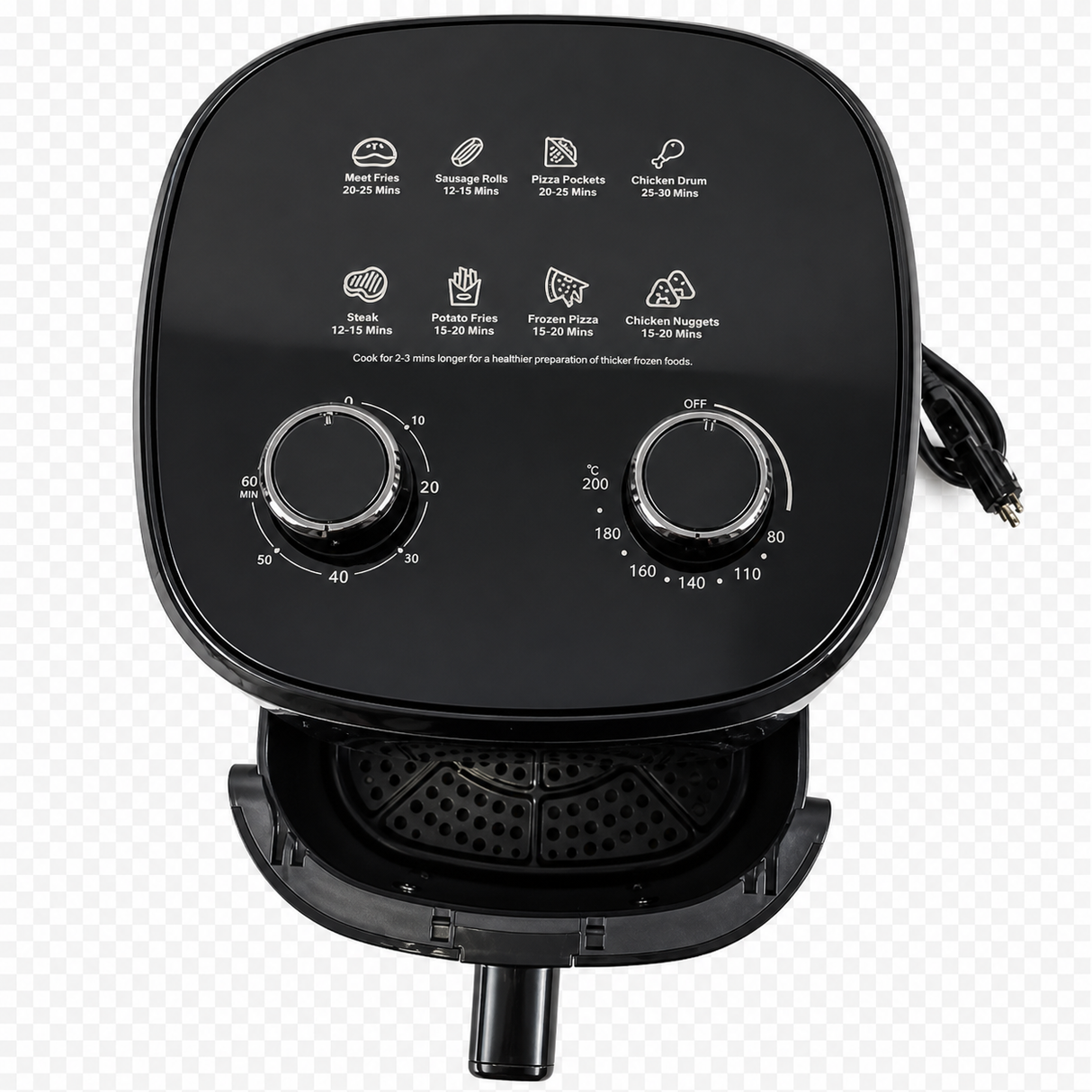 Friggitrice ad Aria 24V 4L – Compatta e Versatile, Ideale per Casa e Viaggi