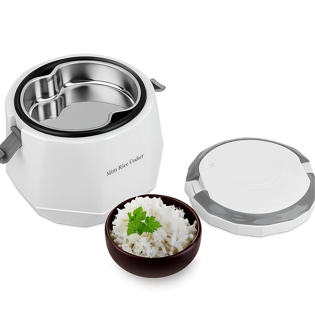 Electric Rice Cooker Portable for Trucks 1.3L, Easy Cooking Anywhere