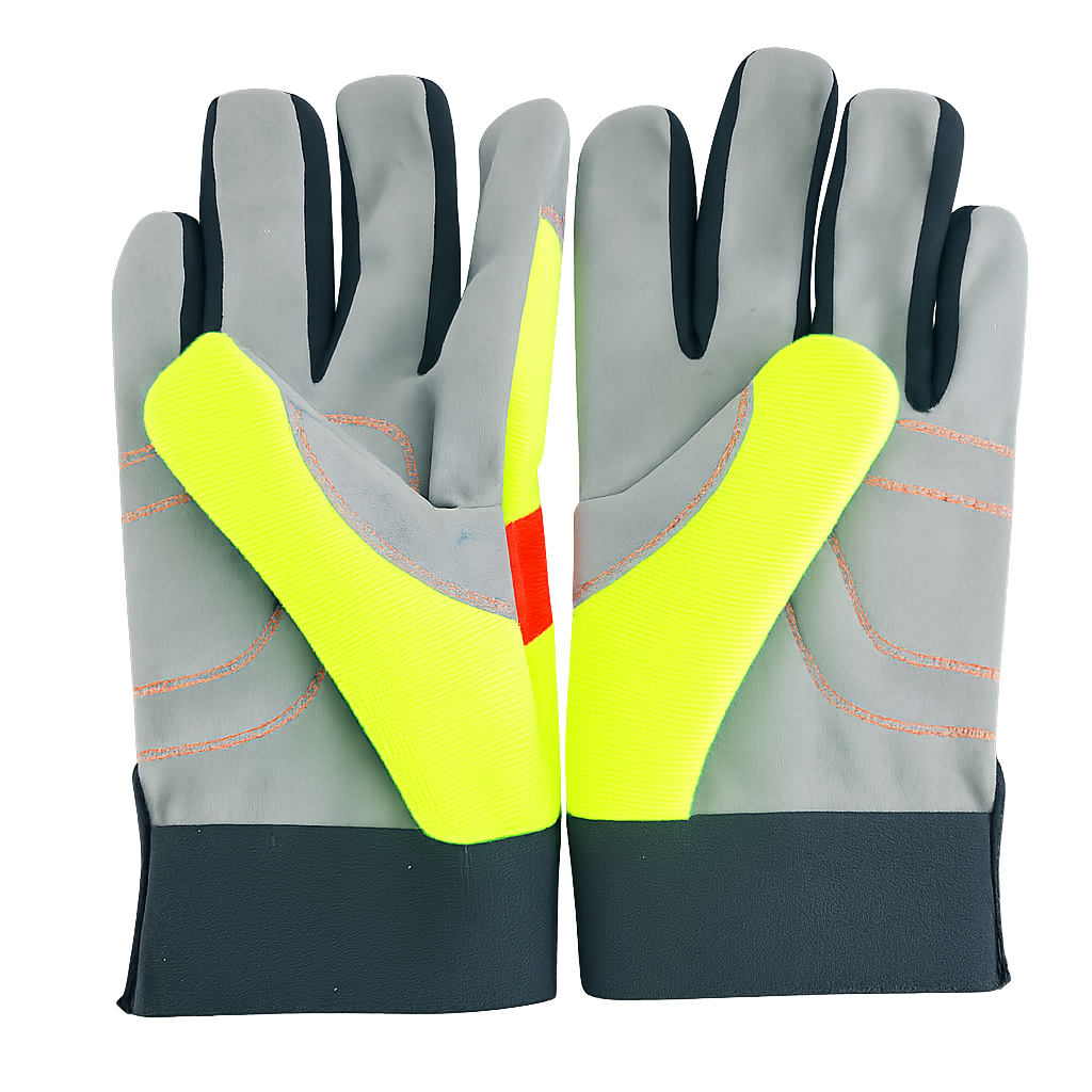 Safety work gloves High-Visibility with Double-Padded & hook and loop closure
