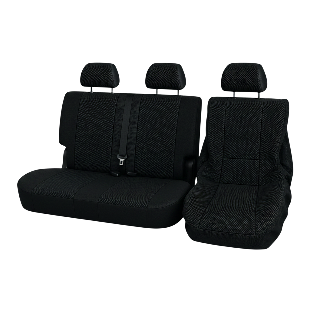 Van Seat Covers 2+1 Universal Set Black