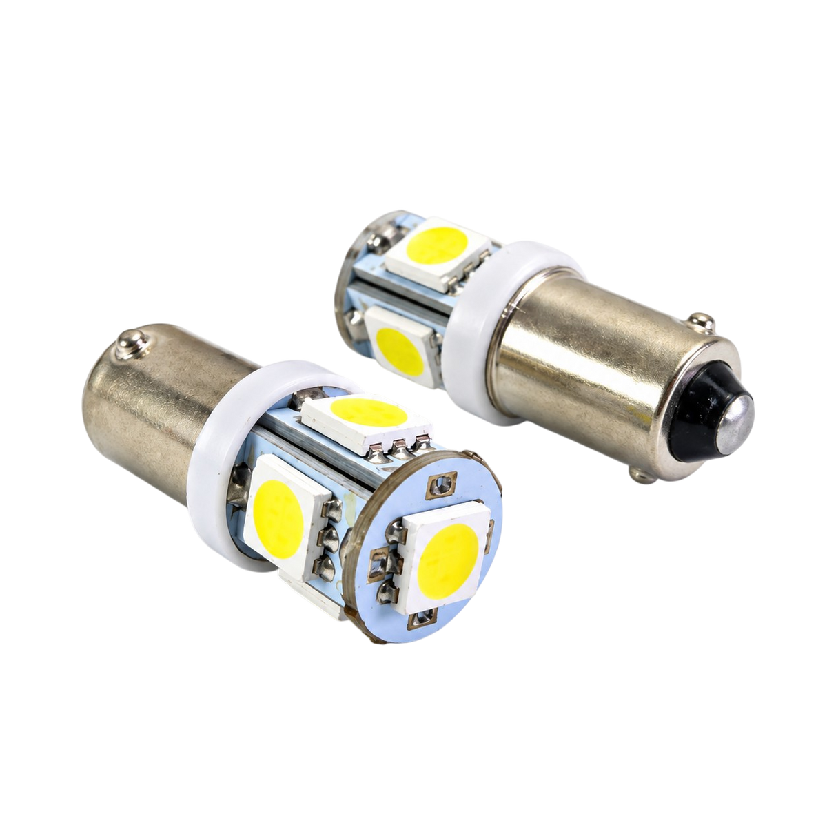 Para żarówek SMD LED z trzonkiem Ba9s – białe światło, 12V/24V