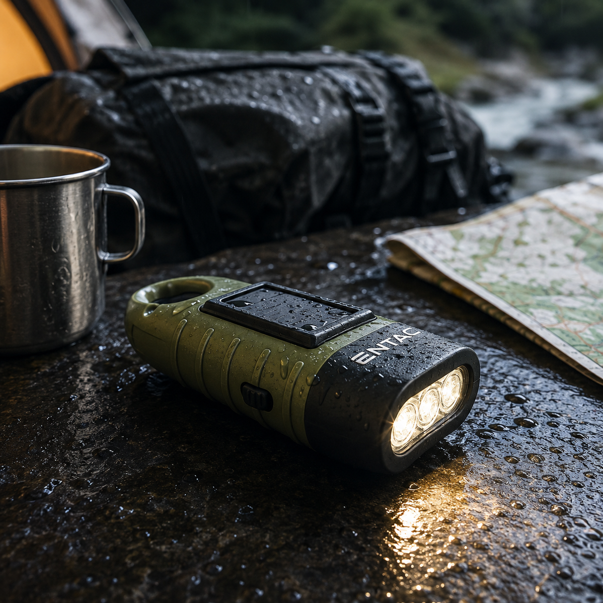 LED solarno svjetlo s dinamo baterijom 4mAh