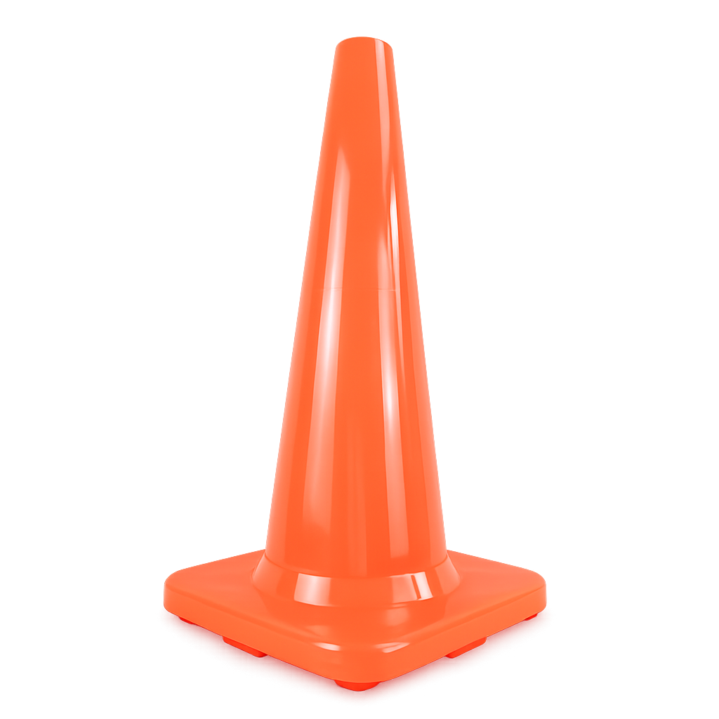 Traffic cone orange smooth