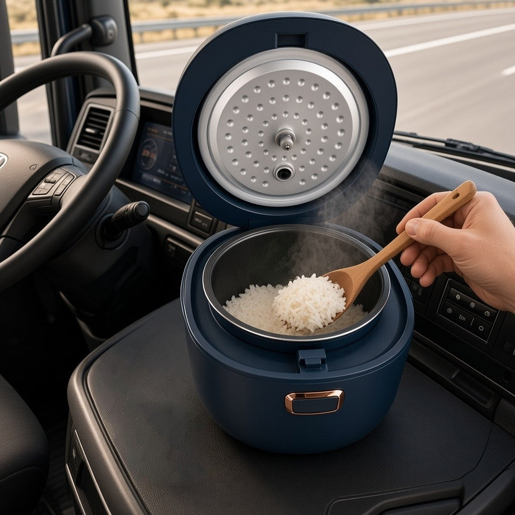 Electric Rice Cooker 2 litre 12V,24V / 220V for Home & Vehicle Use