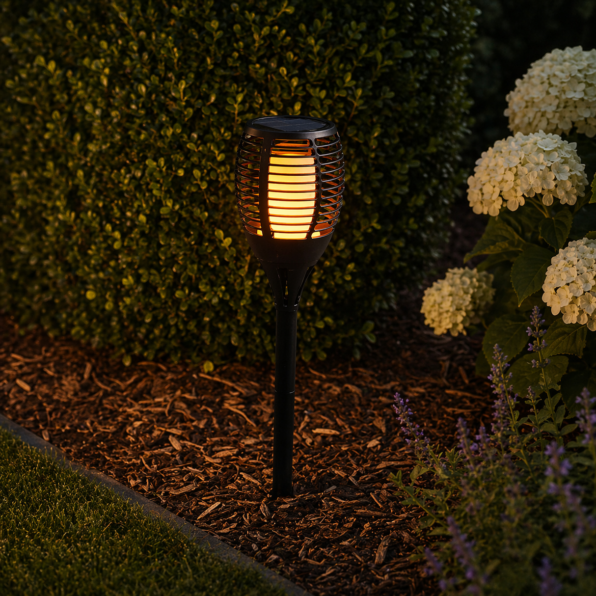Solar-Gartenleuchten mit Flammeneffekt IP44 1200mAh