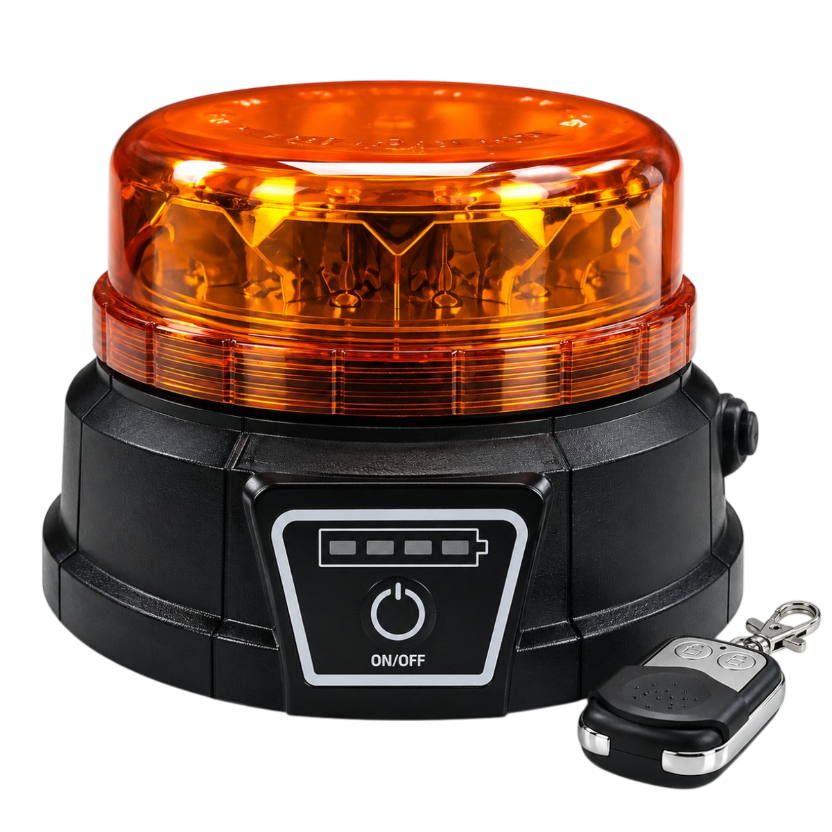 Amber flashing beacon ultra slim LED with remote control and rechargeable battery
