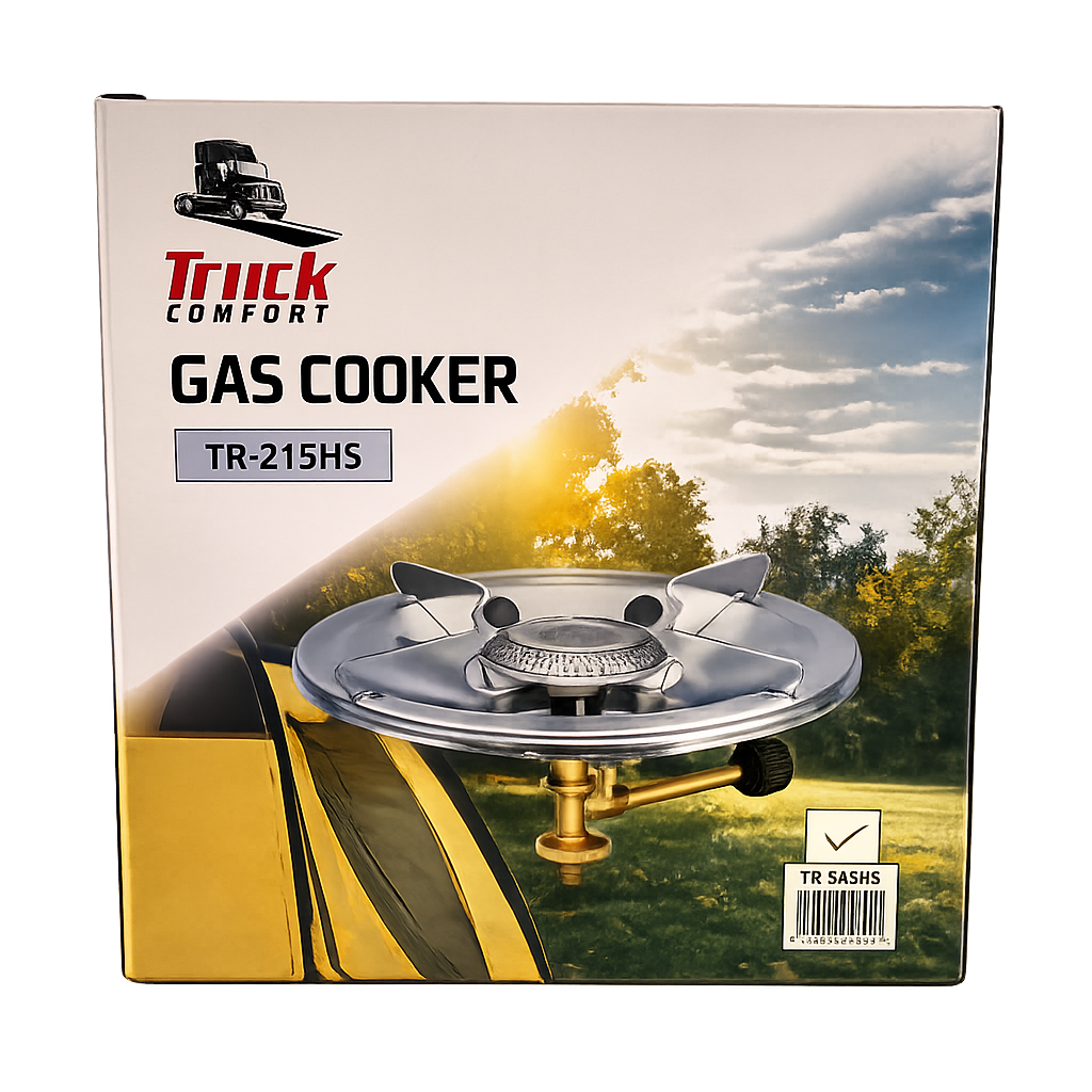 Camping-Gaskocher mit Einzelbrenner für 2–3-kg-Gasflasche, 22 cm – Outdoor-Kocher