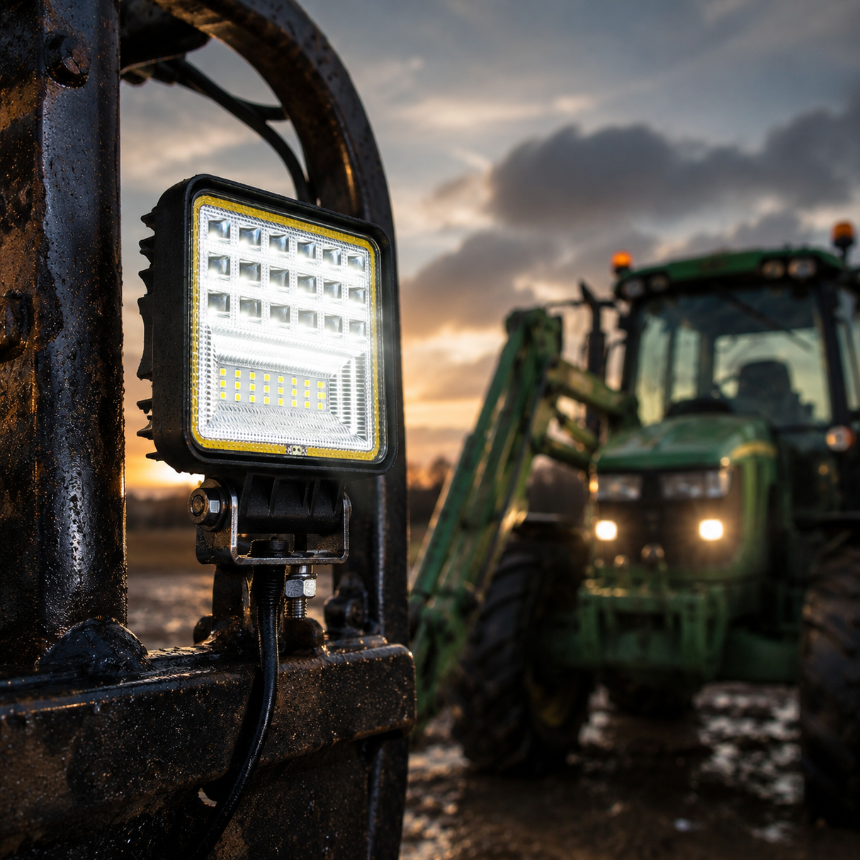 LED Work Light Square Combo Beam 12/24V for Trucks & Tractors