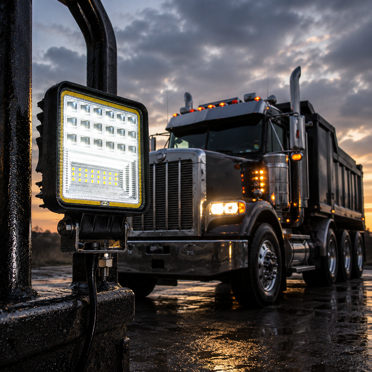 LED Work Light Square Combo Beam 12/24V for Trucks & Tractors