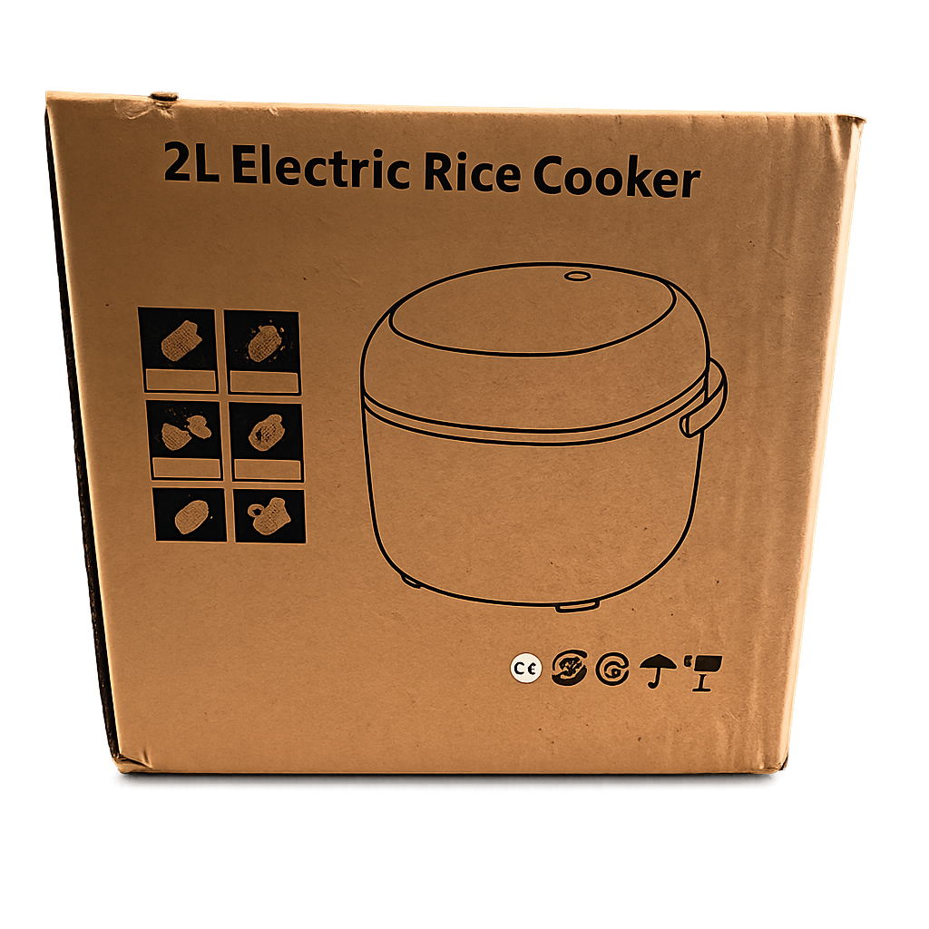 Elektrischer Reiskocher 2L – tragbar für Auto und Zuhause, 12V 24V 220V, multifunktionales Kochen