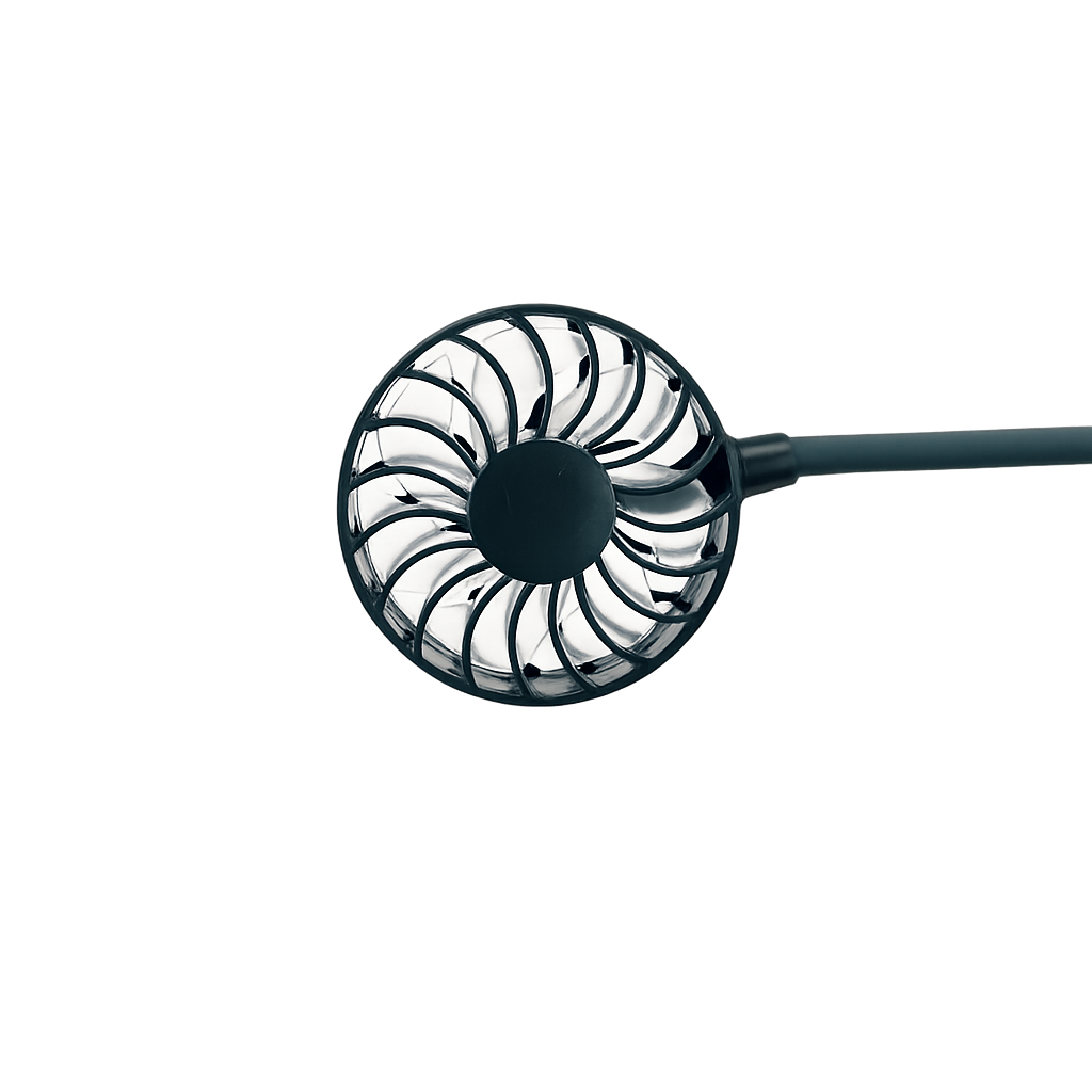 Neck Fan with Flexible Arms and 3 Speed Levels, 2W – Black