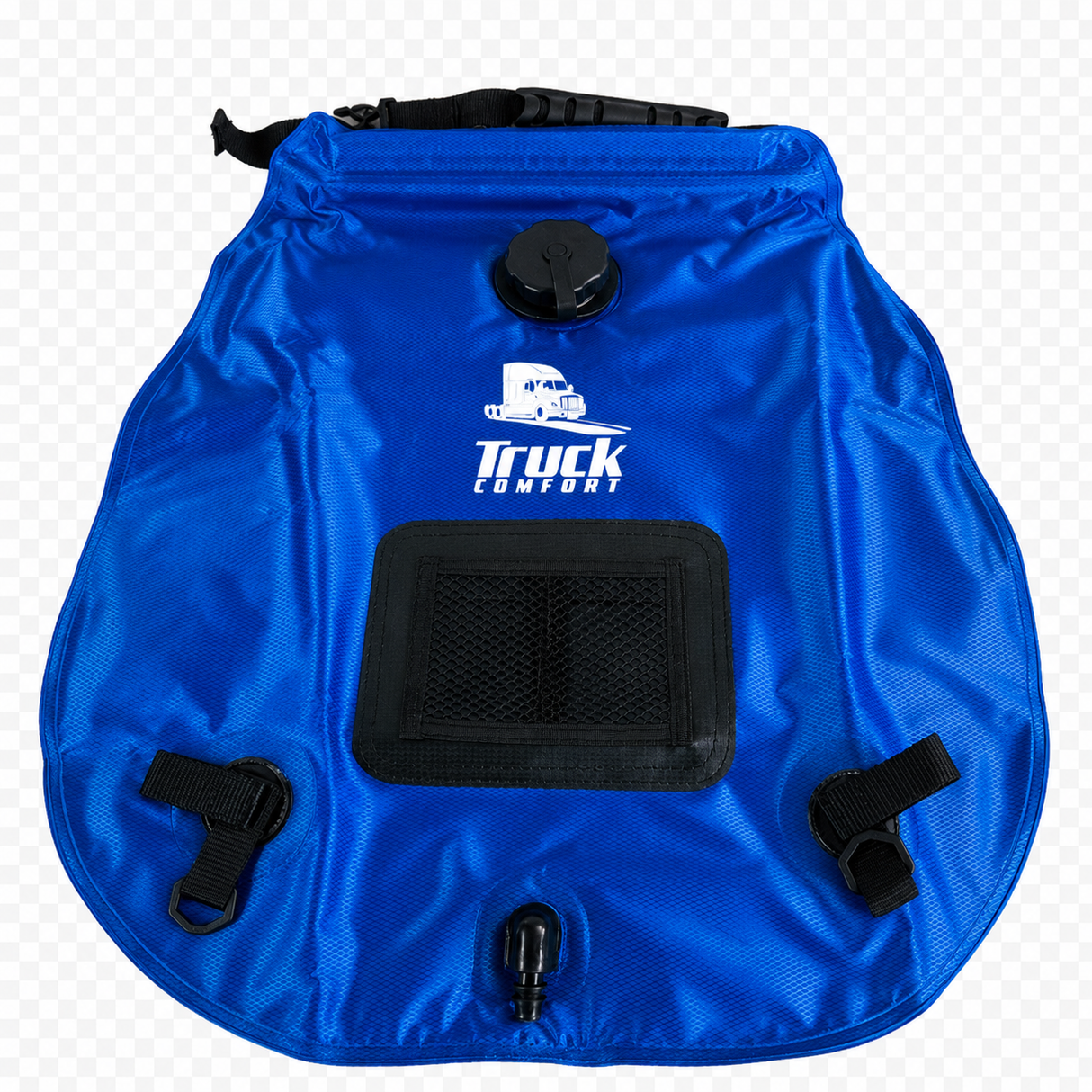 Camping shower portable PVC coated 20L blue