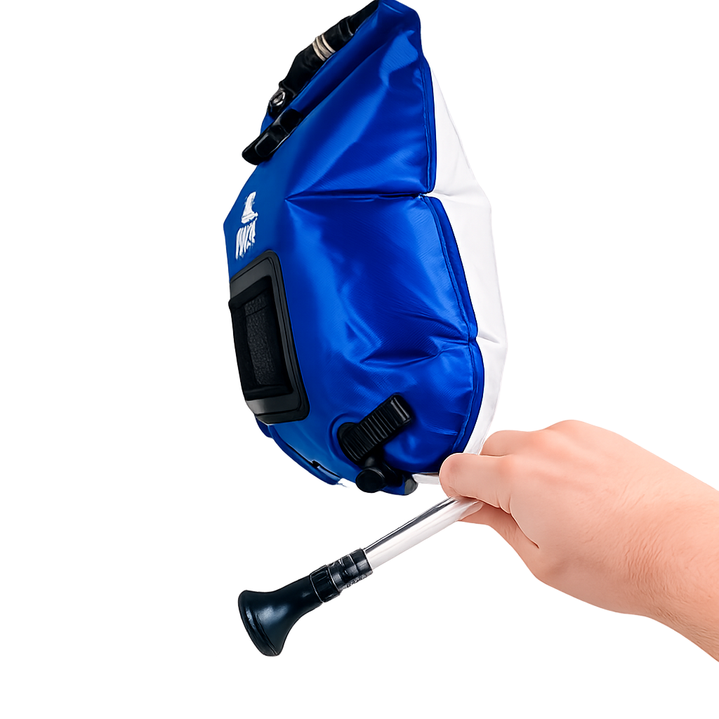 Camping shower portable PVC coated 20L blue