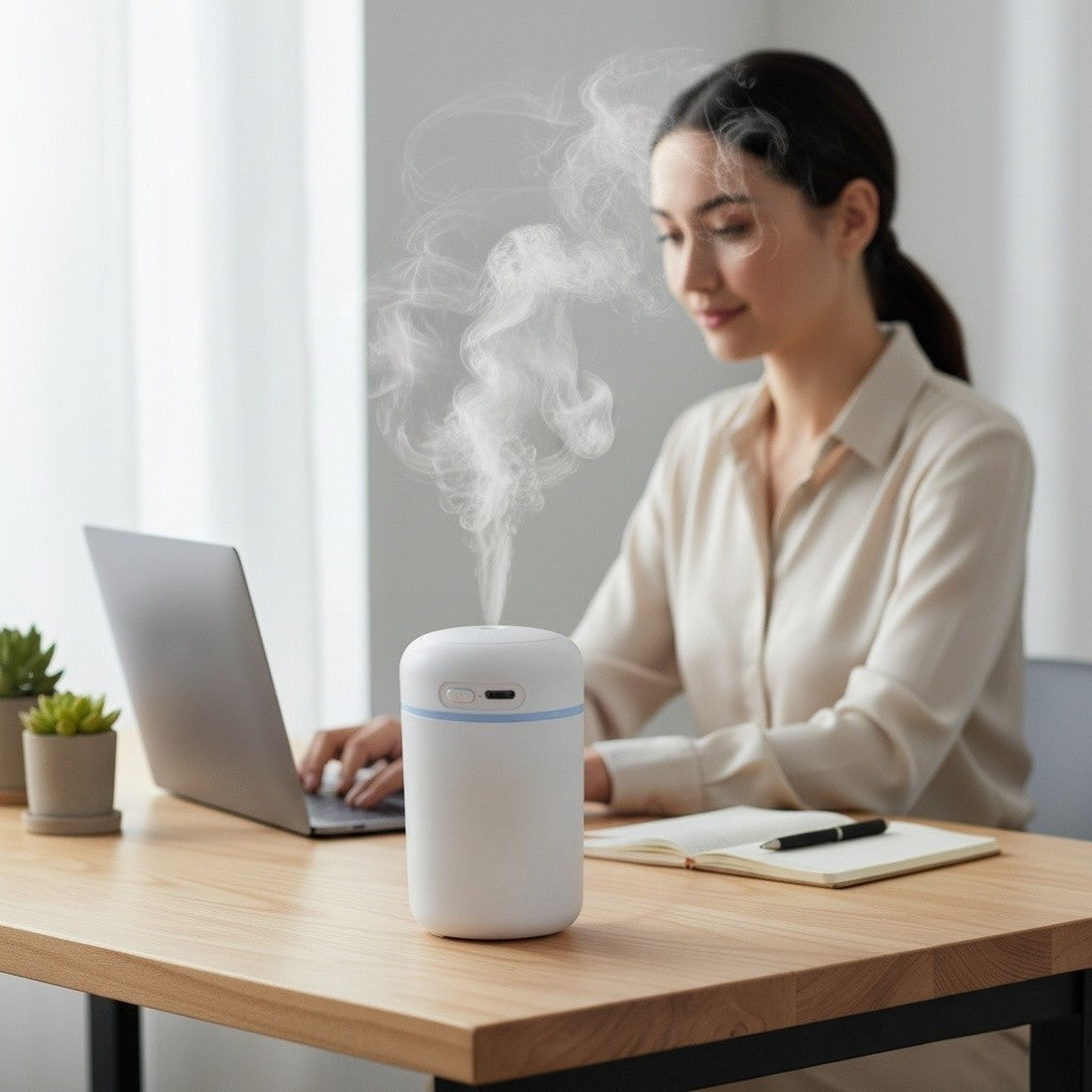 Electric Essential Oil Diffuser with Ultrasonic Mist and LED Light