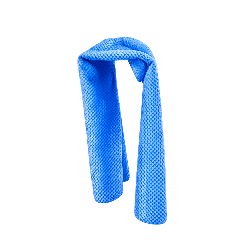 Cooling towel around neck for sports or work 66x43cm blue
