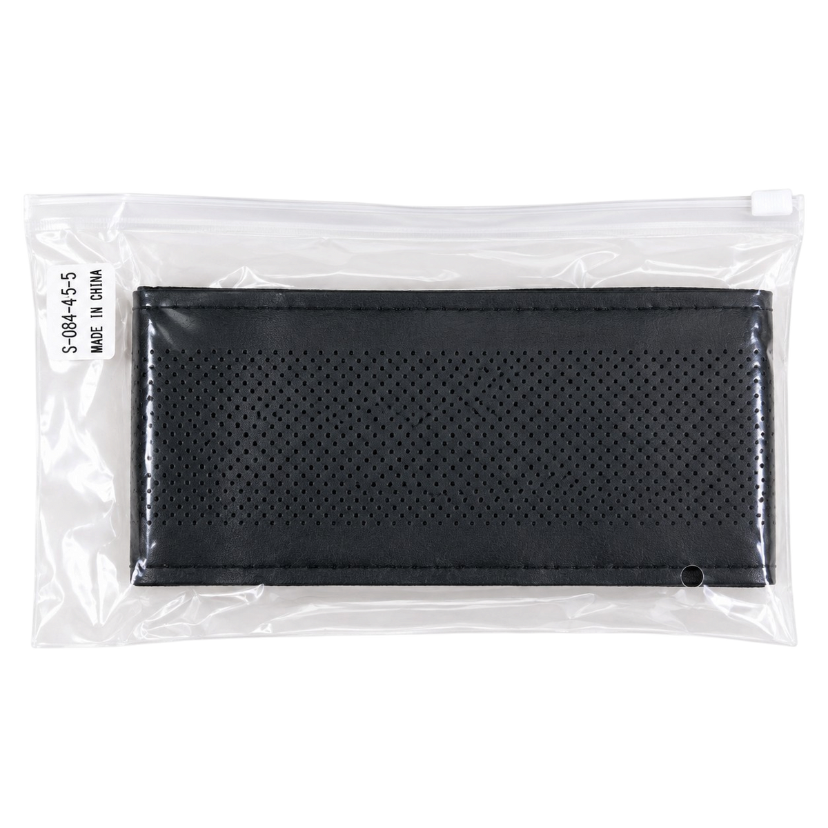 Leather Steering Wheel Cover 37–38 cm Black Faux Leather Sew On