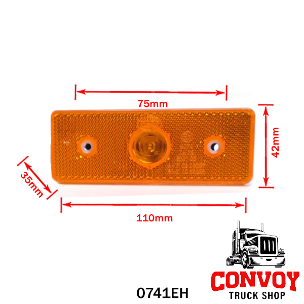 Built-in Amber Position Lamp with 4 LEDs