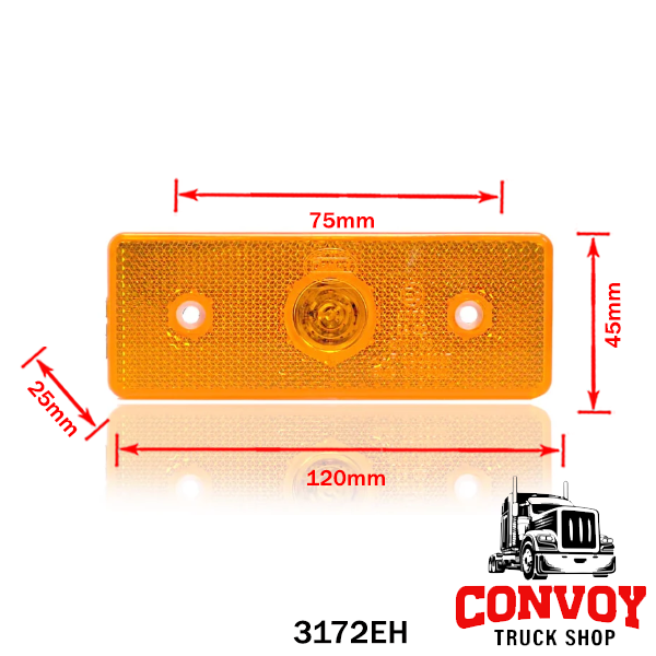 Built-In Amber LED Position Lamp with Reflector