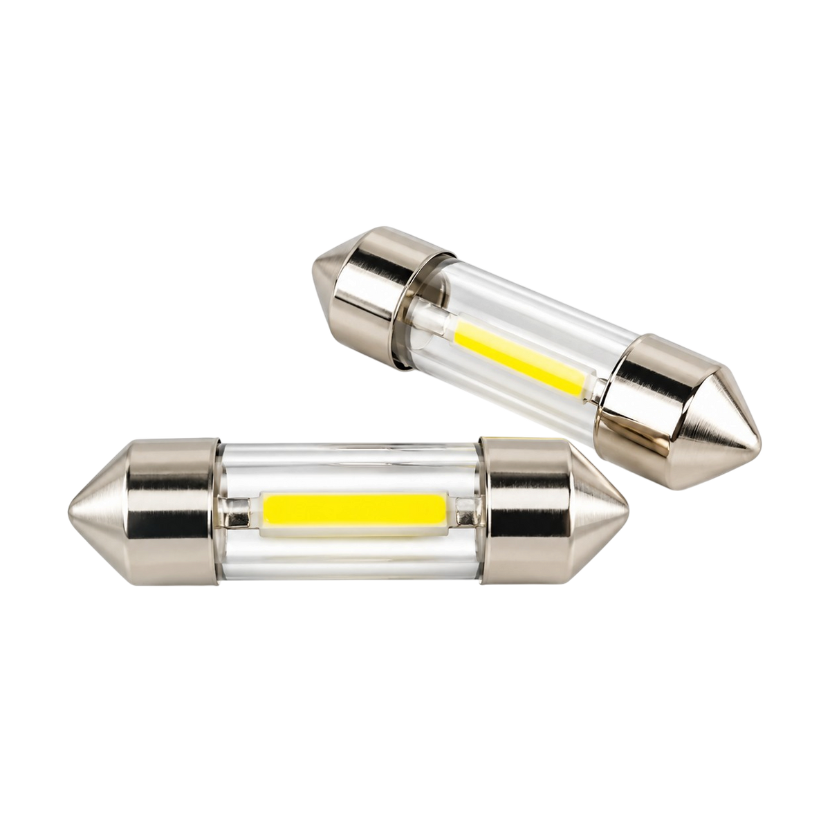 Para żarówek rurkowych 1 COB LED, białe – różne długości, 12V/24V