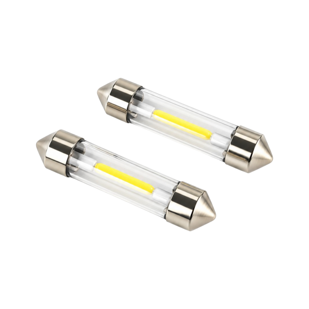Para żarówek rurkowych 1 COB LED, białe – różne długości, 12V/24V