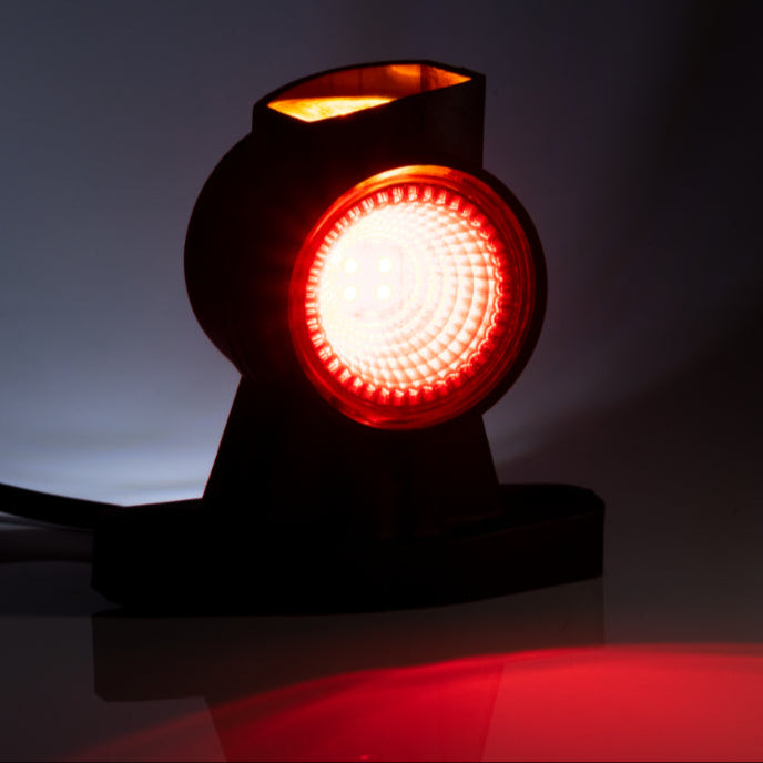 LED габаритна гумирана лампа с омега форма и микропризми – 3 функции