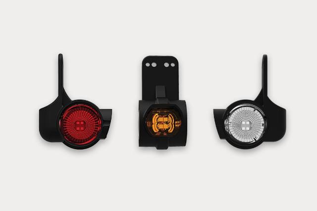 Luz de Posição LED em Borracha Omega com 3 Funções