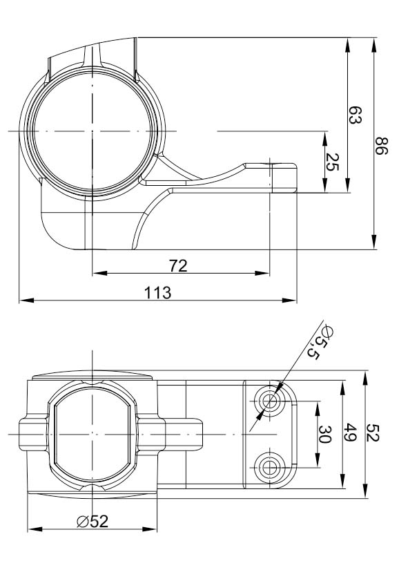 Luz de Posição LED em Borracha Omega com 3 Funções