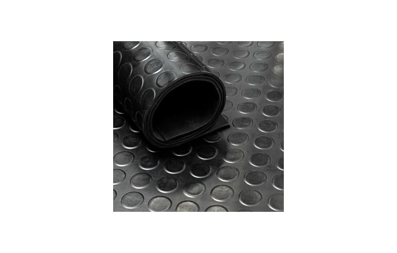 Non-Slip Rubber Mat, Dotted Pattern, 4 mm Thick