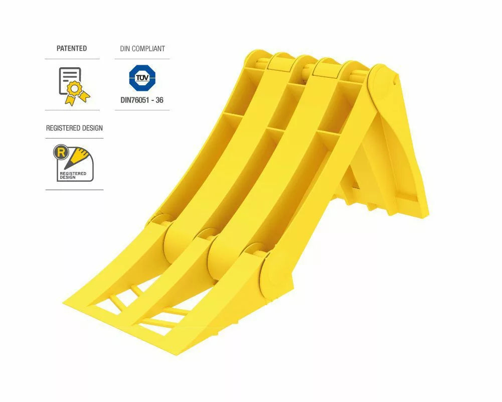 Foldable Plastic Wheel Chock with Metal Reinforcement