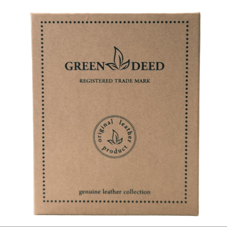 GreenDeed Herren-Lederbörse in rustikalem Braun mit Jagdmotiv