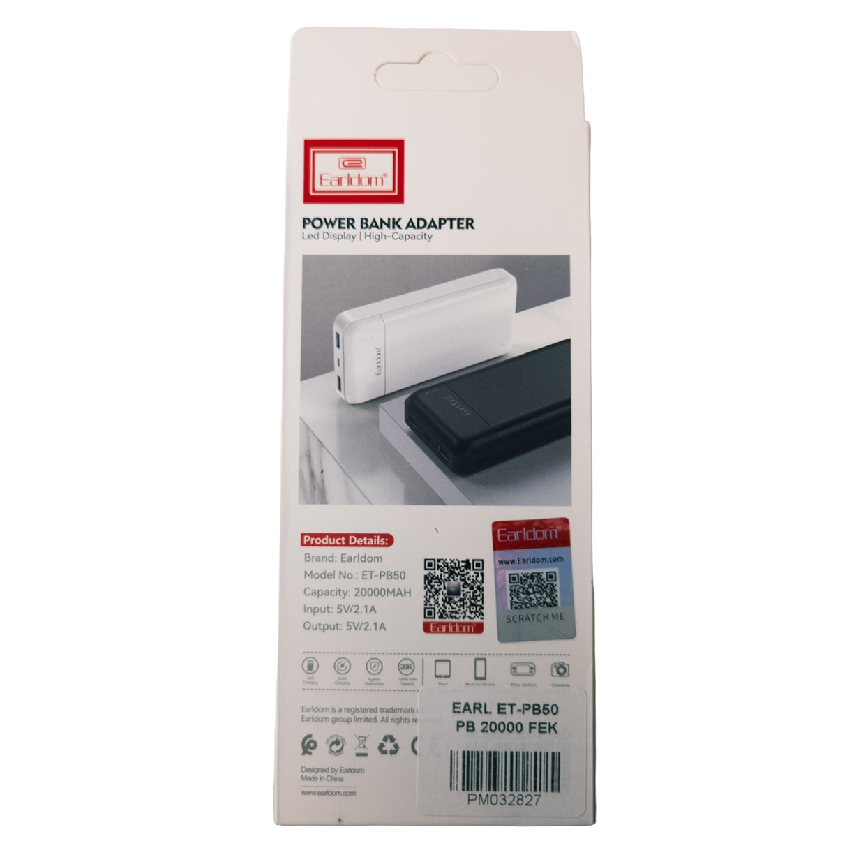 Powerbanka 20 000 mAh černá 5V/2.1A